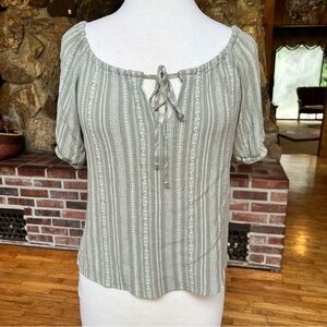 Supply & Demand Striped Green Women's Top